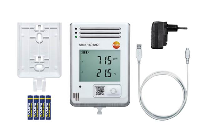 Testo 160 IAQ data logger w/internal sensor CO2 pressure